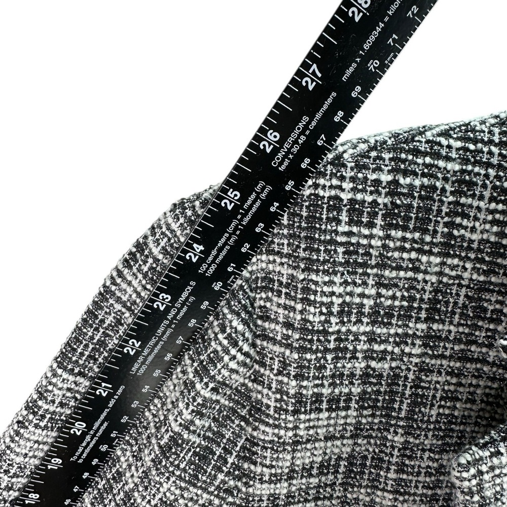 Anne Klein Bouclé Tweed Blazer Jacket Black White Textured Lined Women's Large - Picture 13 of 15